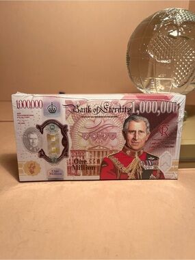 Novelty One Million Banknote Decorative Box with Red and Cream Design sealed -